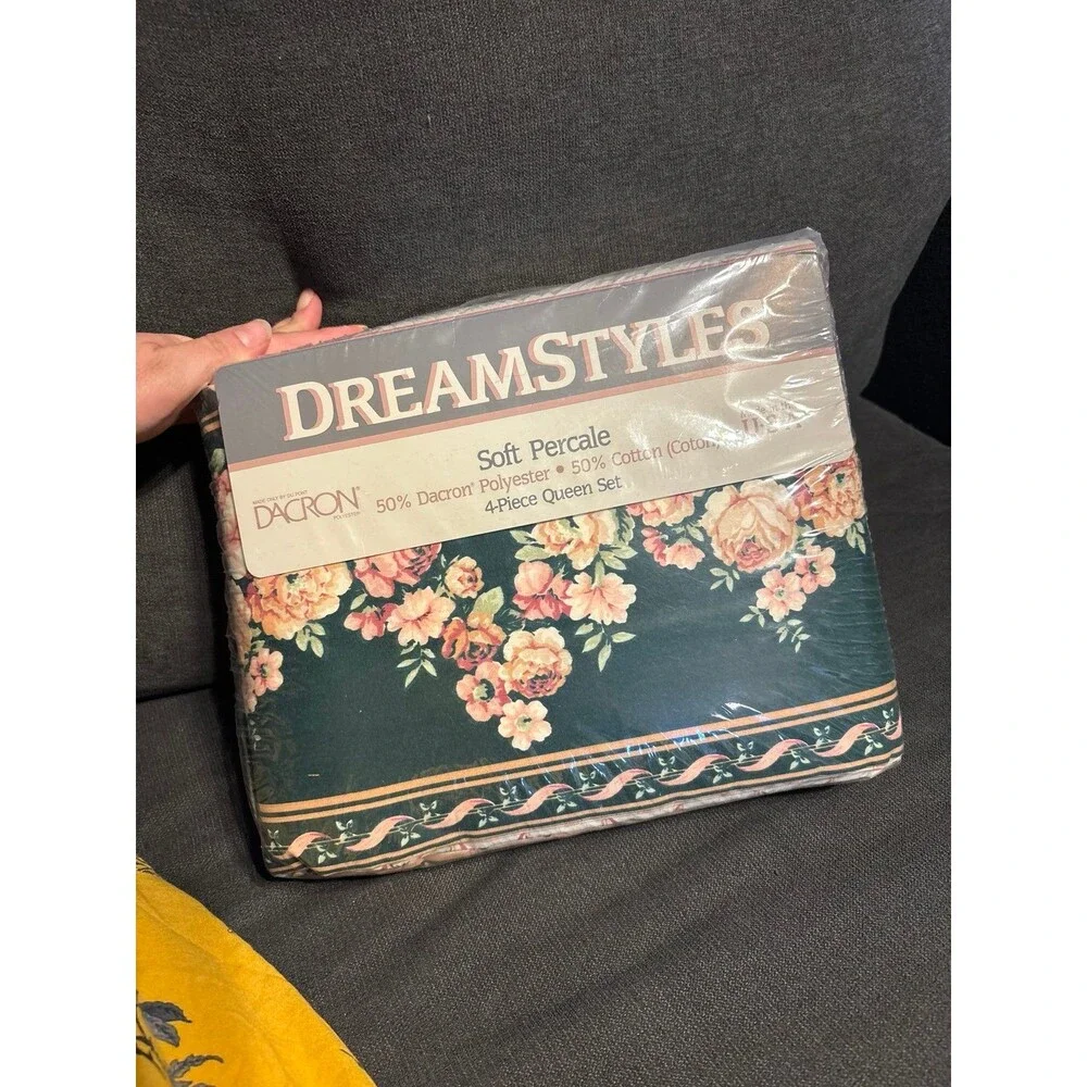 Dreamstyles vintage Trianon floral 4 piece queen sheet set cottagecore rose nwt